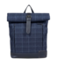 rolltop rugzak / laptoptas tweed met leer