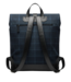 rolltop rugzak / laptoptas tweed met leer Orange Fire