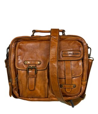 Hill Burry leren schoudertas dames (ipad) cognac Hill Burry