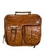 leren schoudertas dames (ipad) cognac
