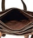 compacte leren handtas en schoudertas met studs bruin