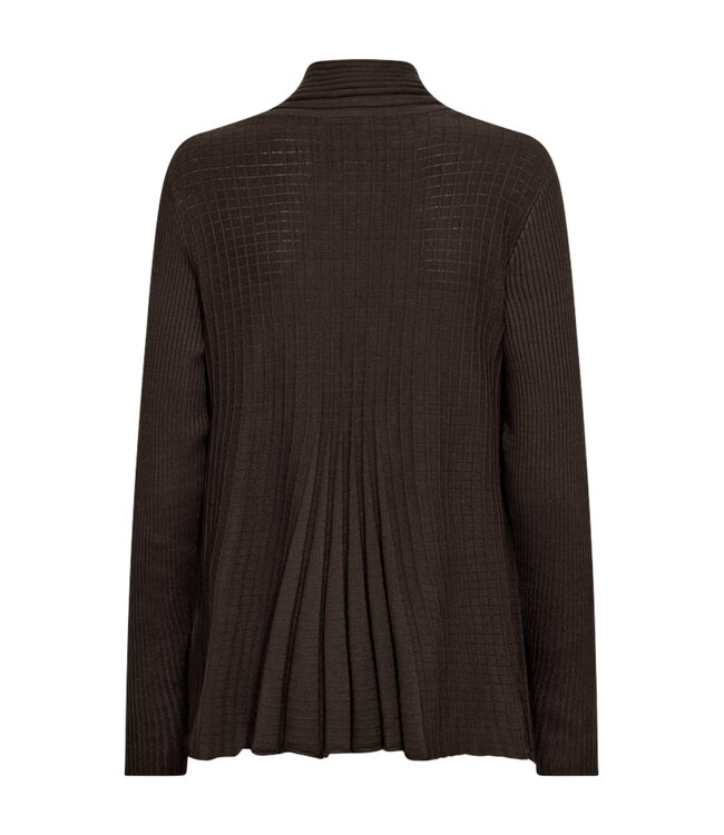 open dames vest plissé "Claudisse" bruin FreeQuent