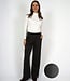 flared stretch broek elastische band met blok antraciet- bruin M.X.O.