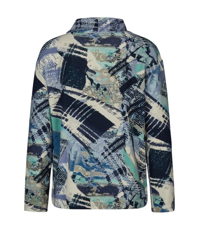 dames sweat- shirt met print blauw (L/M) - Barbara Lebek