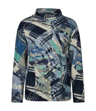 Barbara Lebek dames sweat- shirt met print blauw (L/M) - Barbara Lebek