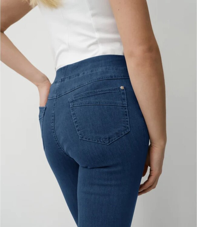 stretch spijkerbroek dames 5- pocket Angelika Jump in indigo - Anna Montana