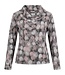 zachte dames pullover met hangcol en print oudroze Gabriella K.