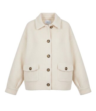 M.X.O. sportief dames jasje "Bubbly" met visgraat pearl- beige M.X.O.