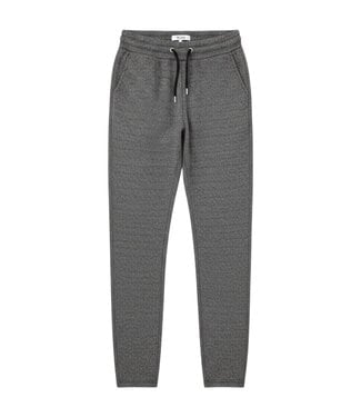 M.X.O. stretch broek dames visgraat motief en koord zwart- wit M.X.O.