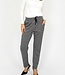 stretch broek dames visgraat motief en koord zwart- wit M.X.O.