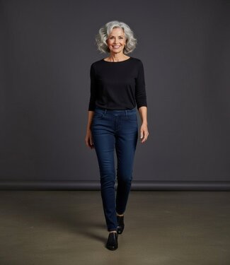 Sensia dames spijkerbroek recht model Patti marine