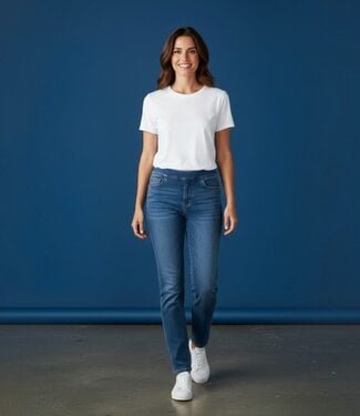 Sensia dames spijkerbroek recht model Patti indigo