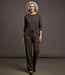 dames pantalon Pigal flared visgraat bruin Sensia