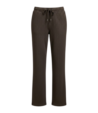 Sensia dames pantalon Pigal flared visgraat bruin Sensia