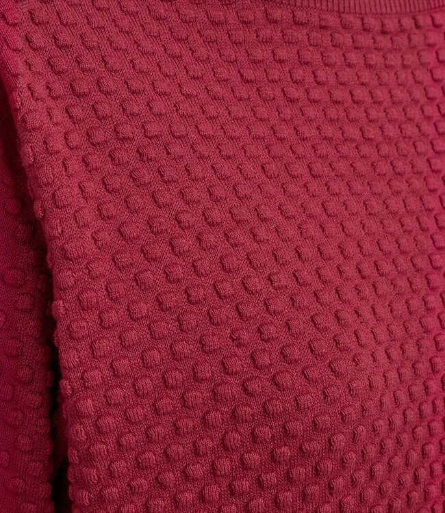 dames trui met nopjes en lange mouw Dodo- Dottie fuchsia FreeQuent