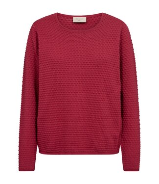 FreeQuent dames trui met nopjes en lange mouw Dodo- Dottie fuchsia FreeQuent