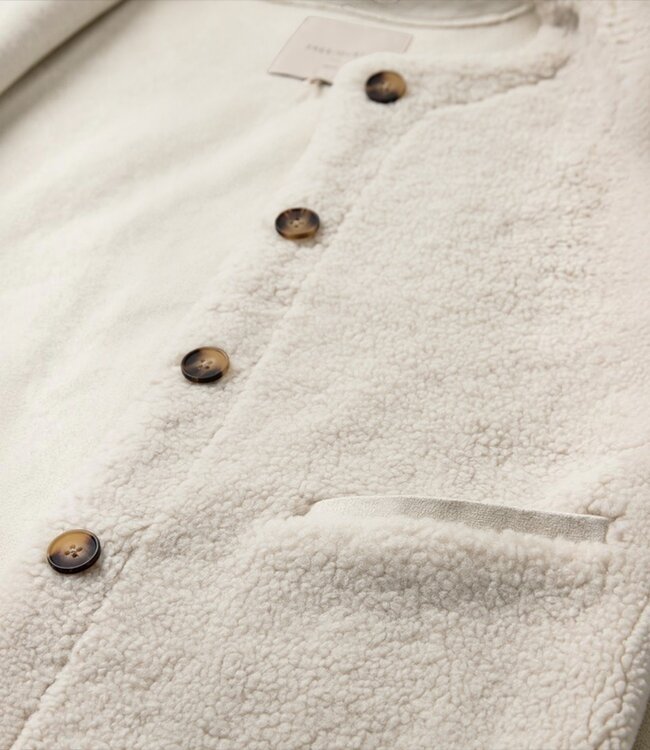 dames teddy gilet met knopen beige EDDY FreeQuent
