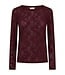 dames t- shirt met kant "Esvia blouse" bordeaux FreeQuent