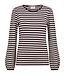 dames t- shirt "Liana tee" elastiek in de mouw paars FreeQuent