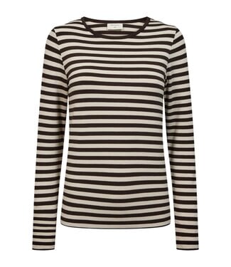 FreeQuent gestreept dames t- shirt "Liana" bruin FreeQuent