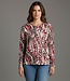 dames t- shirt met print bordeaux- rood (L/M)  - Barbara Lebek