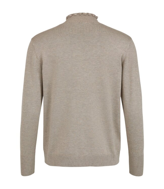 chique dames pullover turtleneck roesjes camel