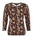 dames blouson shirt met bloemenprint cyaan- roze Sunday