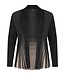 dames vest plissé gestreept zwart en camel Sunday 6568-6588-90