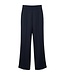 flared stretch broek elastische band stikplooi marine M.X.O.
