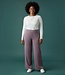 flared stretch broek "Mila" wide- flex visgraat- print bordeaux Anna Montana 5666-422
