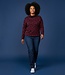 blouson pullover met col dames geometrische print bordeaux- zwart Navigazione