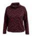 blouson pullover met col dames geometrische print bordeaux- zwart Navigazione