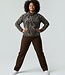 blouson pullover met col dames marmer print beige- zwart Navigazione