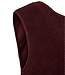 zacht dames gilet met knopen en zakjes bordeaux- rood "Teddy" FreeQuent