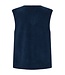 zacht dames gilet met knopen en zakjes blauw "Teddy" FreeQuent