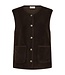zacht dames gilet met knopen en zakjes bruin (mole) "Teddy" FreeQuent
