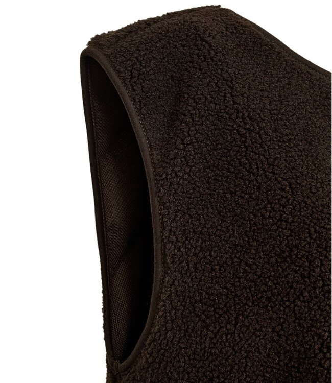 zacht dames gilet met knopen en zakjes bruin (mole) "Teddy" FreeQuent