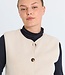 zacht dames gilet met knopen en zakjes moonbeam- beige "Teddy" FreeQuent