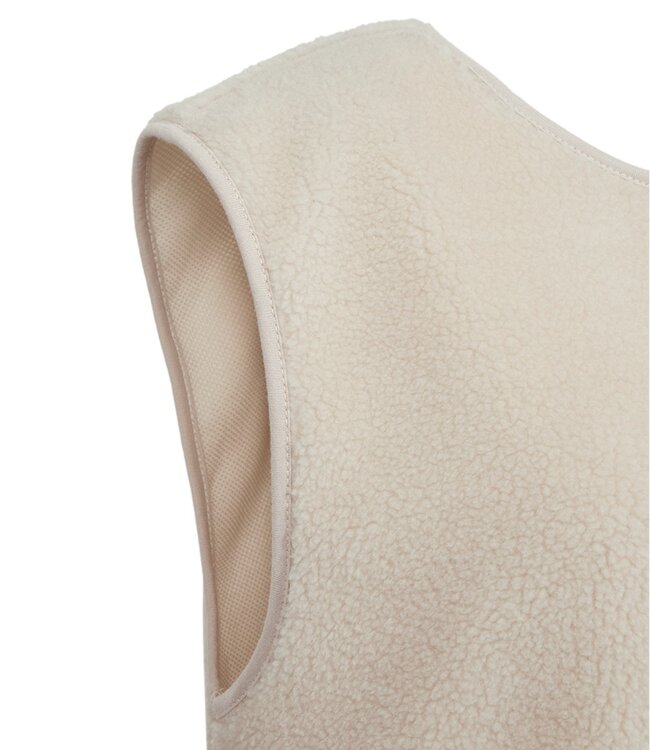 zacht dames gilet met knopen en zakjes moonbeam- beige "Teddy" FreeQuent