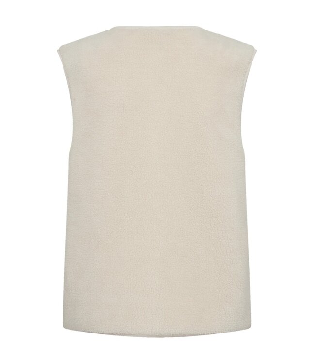 zacht dames gilet met knopen en zakjes moonbeam- beige "Teddy" FreeQuent