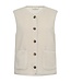 zacht dames gilet met knopen en zakjes moonbeam- beige "Teddy" FreeQuent