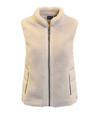 Brandtex. dames bodywarmer met ritssluiting Teddy beige Brandtex