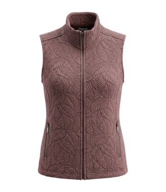 Signature dames gilet met structuur- print en ritssluiting bruin Signature