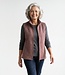 dames gilet met structuur- print en ritssluiting bruin Signature