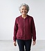 bomber jasje dames met structuur- print bordeaux- rood Signature