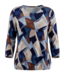 dames blouson shirt blokken marine- bruin Signature