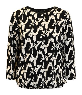 Brandtex. dames blouson (dikke stof) fantasyprint zwart- wit Brandtex