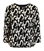 dames blouson (dikke stof) fantasyprint zwart- wit Brandtex