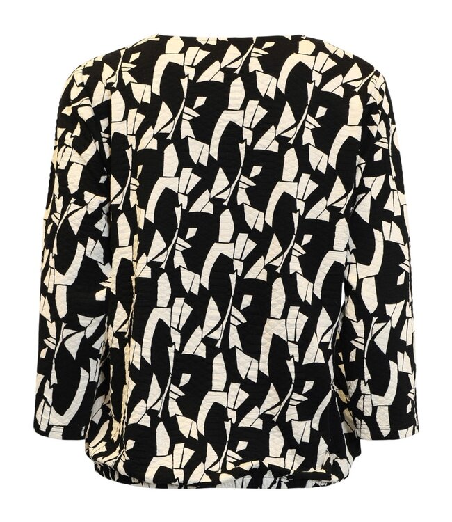 dames blouson (dikke stof) fantasyprint zwart- wit Brandtex
