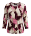 dames blouson shirt blokken bordeaux- rood Signature